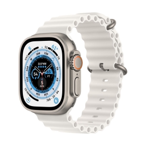 Apple Watch Ultra GPS Cellular 49mm Titanium Case Ocean Band White
