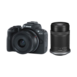 Digital Mirrorless Camera Canon EOS R50 with 18-45mm and 55-210mm Lenses Black