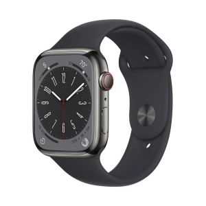 Apple Watch Series 8 GPS + Cellular 45mm Graphite Stainless Case with Midnight Sport Band Graphite