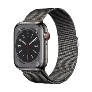 Apple Watch Series 8 GPS + Cellular 45mm Graphite Stainless Case with Milanese Band Graphite