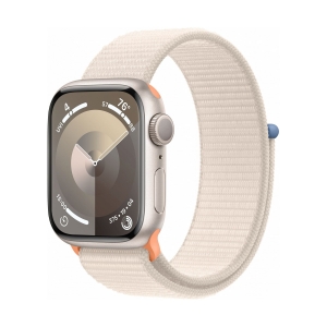 Apple Watch Series 9 GPS 41mm Starlight Aluminium Case with Sport Loop Starlight