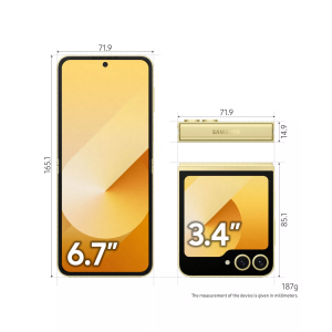 Samsung Galaxy Z Flip6 F741B 5G Dual Sim 12GB RAM 256GB Yellow