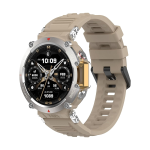 Amazfit T-Rex Ultra Stainless Steel (Beige Silicone Armband)
