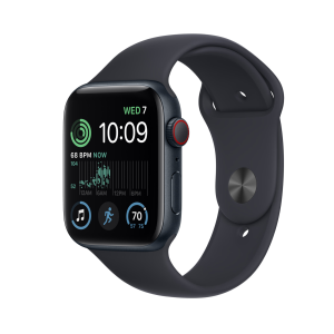 Apple Watch SE 2022 44mm Black Silicone Armband