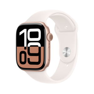 Apple Watch Series 10 4G 46mm Gold (Pink Rubber Armband) M/L