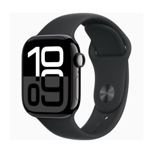 Apple Watch Series 10 GPS 42mm Jet Black Aluminium Case with Sport Band S/M Black