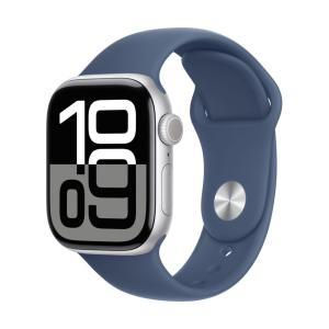 Apple Watch Series 10 GPS 42mm Silver Aluminium Case with Sport Band M/L Denim