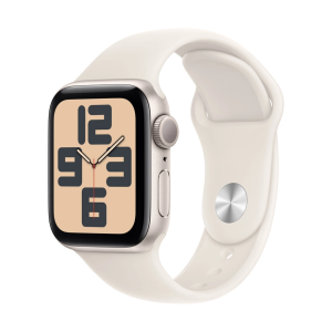 Apple Watch SE 2024 40mm Gold Aluminum Case with Sport Band Beige S/M