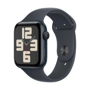 Apple Watch SE 2024 44mm Midnight Aluminium Case with Midnight Silicone Armband S/M