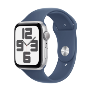 Apple Watch SE 2024 44mm Silver Aluminium Case with Sport Band Blue M/L