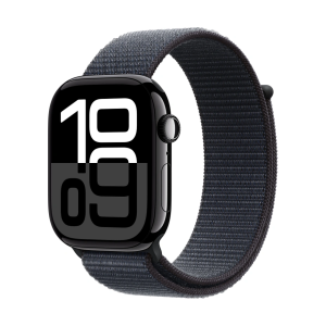 Apple Watch Series 10 4G 46mm Black Aluminium Case with Sport Loop Black
