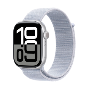 Apple Watch Series 10 4G 46mm Silver Aluminium Case with Sport Loop Blue