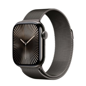 Apple Watch Series 10 4G 42mm Slate Titanium Case with Grey Milanese Strap