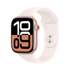Apple Watch Series 10 4G 46mm Aluminum Gold with Pink Rubber Armband S/M