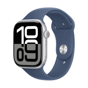 Apple Watch Series 10 4G 46mm Silver Aluminum with Blue Rubber Armband M/L