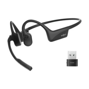 Shokz OpenComm 2UC Bone Conduction Wireless Open-Ear Headset with USB-A Dongle Black