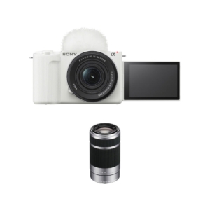 Digital Mirrorless Camera Sony ZV-E10 II with 16-50mm and 55-210mm Lenses White