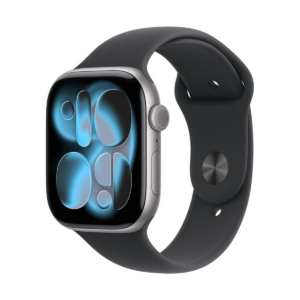 Apple Watch Series 11 (2025) GPS 46mm Space Grey Aluminium Case with Sport Band S/M Black
