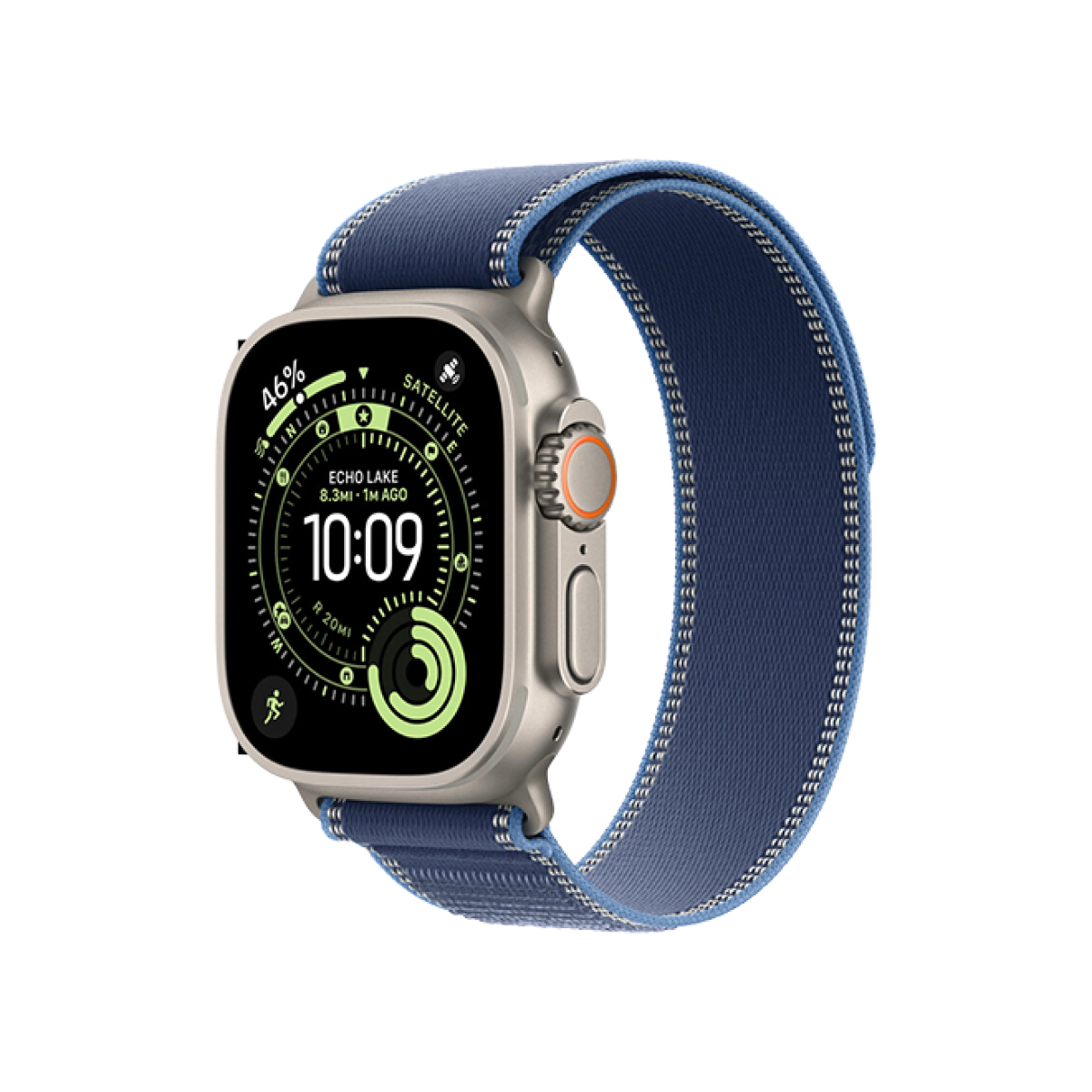 Apple Watch Ultra 3 (2025) GPS + 5G 49mm Natural Titanium Case with Blue Trail Loop M/L