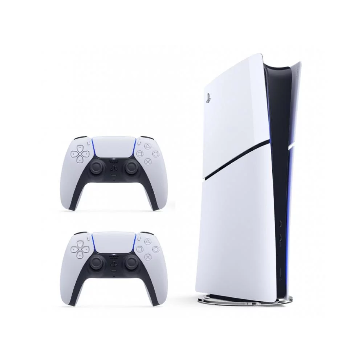 Sony PlayStation 5 Slim Digital Edition 1TB with 2 Dualsense Controller White