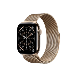 Apple Watch Series 11 (2025) 5G 46mm Gold Titanium Case with Gold Milanese Strap S/M