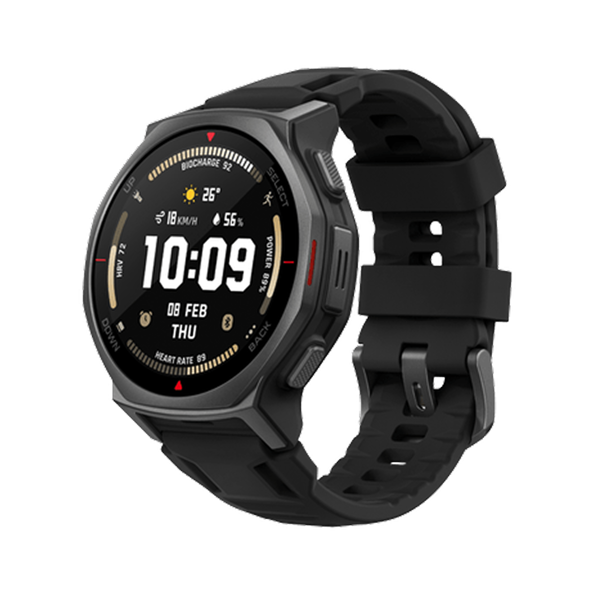 Amazfit T-Rex 3 Pro 44mm Black (Black Silicone Strap)