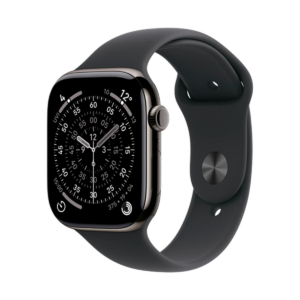 Apple Watch Series 11 (2025) 5G 46mm Slate Titanium Case with Black Sports Band M/L