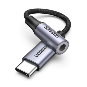 Ugreen USB-C to 3.5mm M/F Cable Aluminum Shell Converter Black Grey