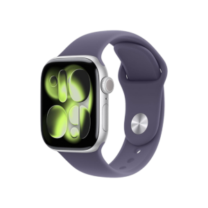 Apple Watch Series 11 (2025) GPS 46mm Silver Aluminium Case with Purple Fog Sport Band M/L Silver