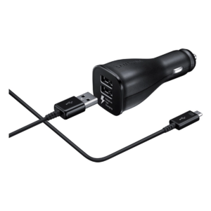 Samsung Fast Car Charger Dual USB + USB-C-Cable EP-LN920 Black