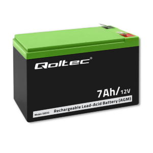 Qoltec Akumulator AGM 12V 7Ah Maintenance Free Efficient LongLife do UPS Security Black