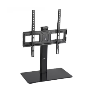 Maclean MC-450 Universal Tabletop TV Stand with Tempered Glass Base 32" to 65