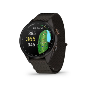 Garmin Approach S72 43mm Golf GPS Smartwatch Black Titanium Bezel Black ComfortFit Fabric Band