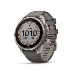 Garmin Fenix 9 Pro inReach Smartwatch Solar 47mm Titanium with Pebble Grey Silicone Band